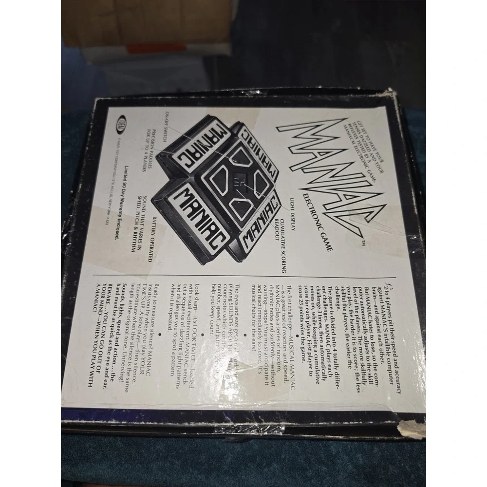 Vintage 1979 Maniac Electronic Game Ideal Corporation